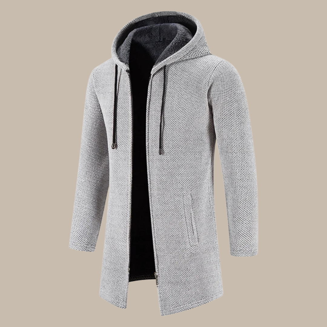 Men Hooded Long Winter Cardigans - Vakasi