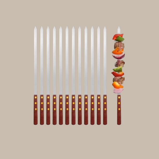 12 Pieces Skewers for Kabobs Grilling Js