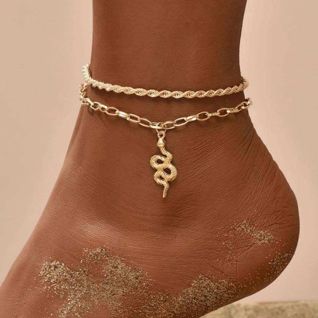 Bohemian Snake Ankle Bracelet