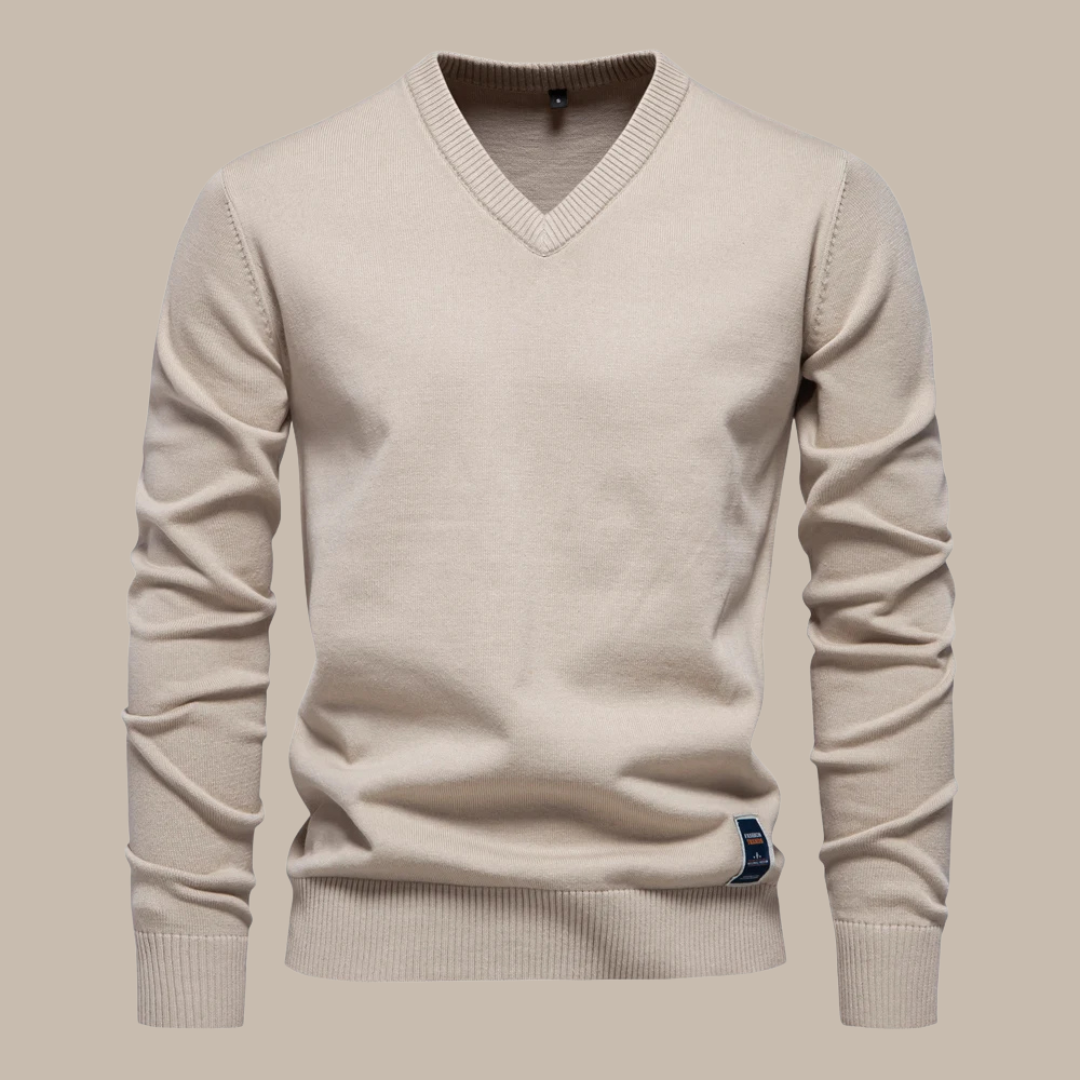 Solid Cotton Pullover Sweaters - Vakasi