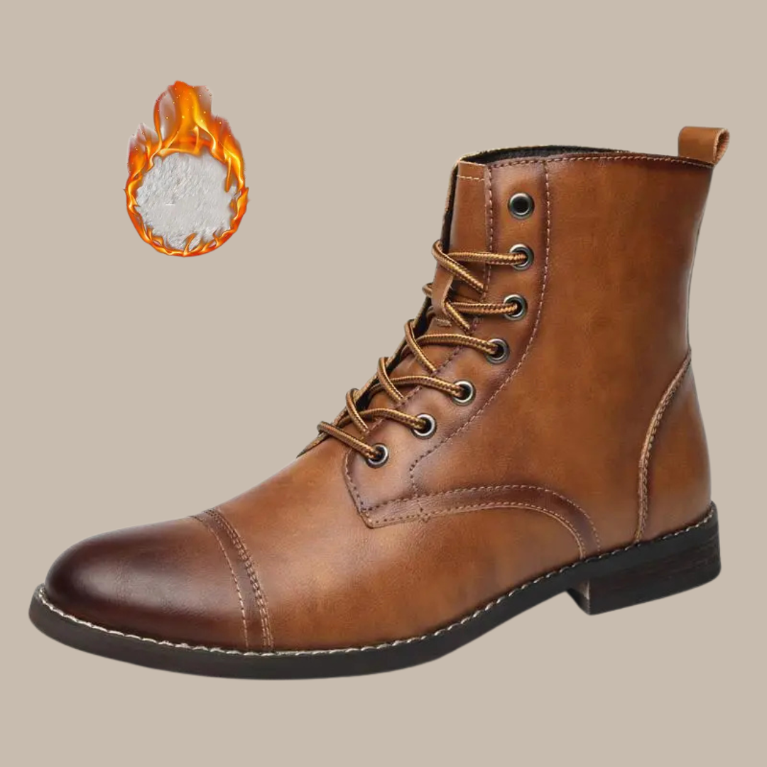 Winter Fashion Leather Men Boots - Vakasi