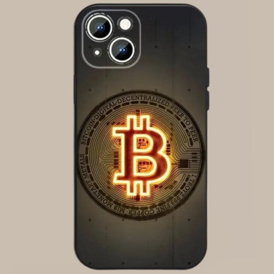 Bitcoin Phone Case Phone Case For Apple iPhone 15,14,13,12,11,XS,XR,X,8,7,Pro,Max,Plus,mini Silicone Black Cover