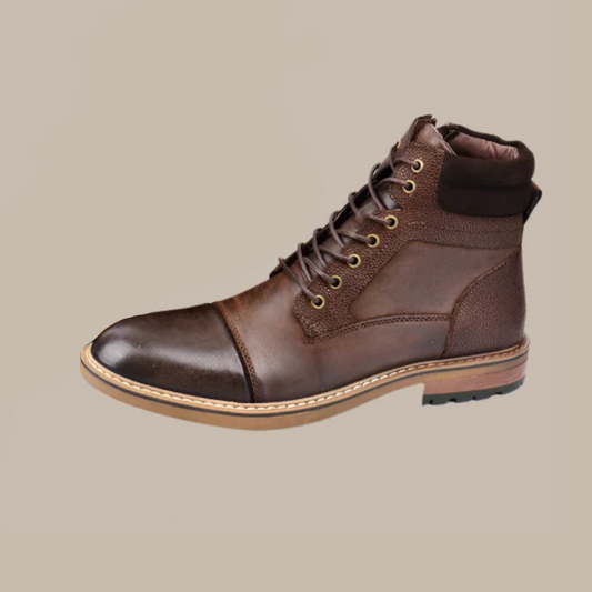 Men Genuine Leather Winter Boots - Vakasi