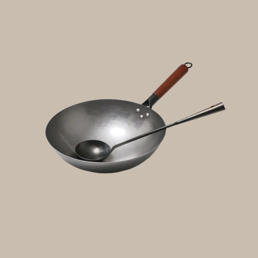 Traditional Iron Wok Pan Kitchen Vakasi