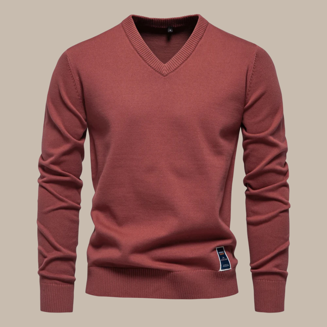 Solid Cotton Pullover Sweaters - Vakasi