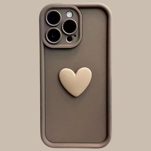 3D Love Heart Silicone Phone Case Shockproof