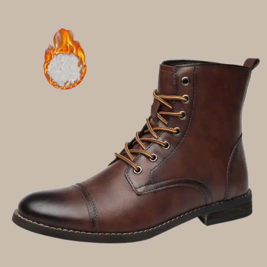 Winter Fashion Leather Men Boots - Vakasi