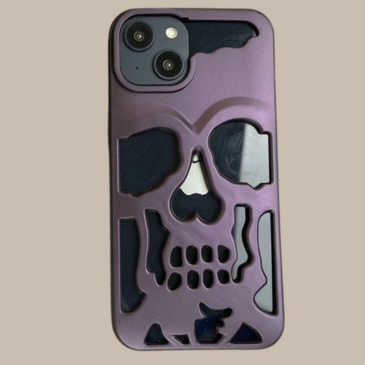 Luxury Matte Hollow Out Skull Hard Case