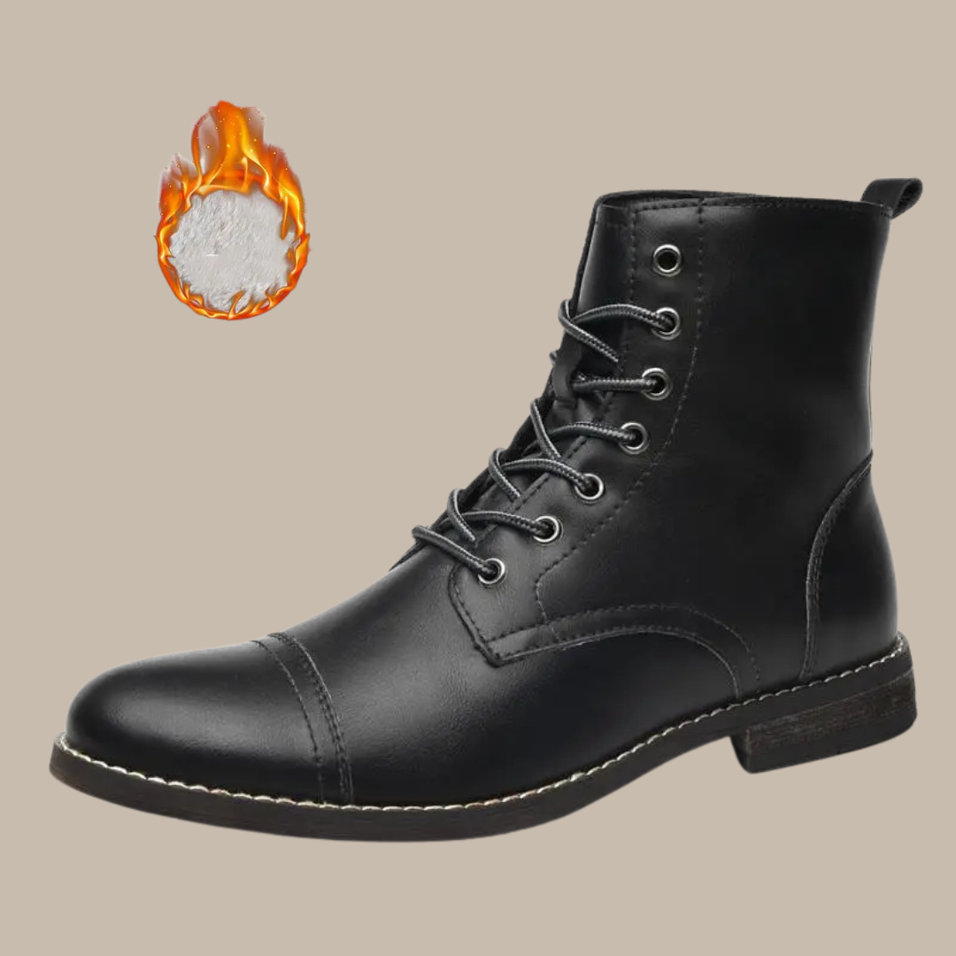 Winter Fashion Leather Men Boots - Vakasi