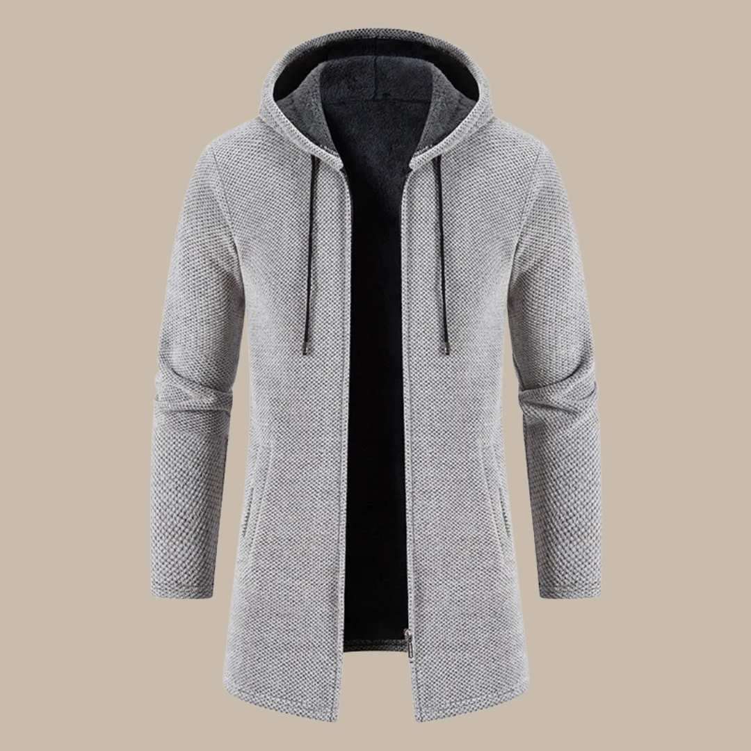 Men Hooded Long Winter Cardigans - Vakasi