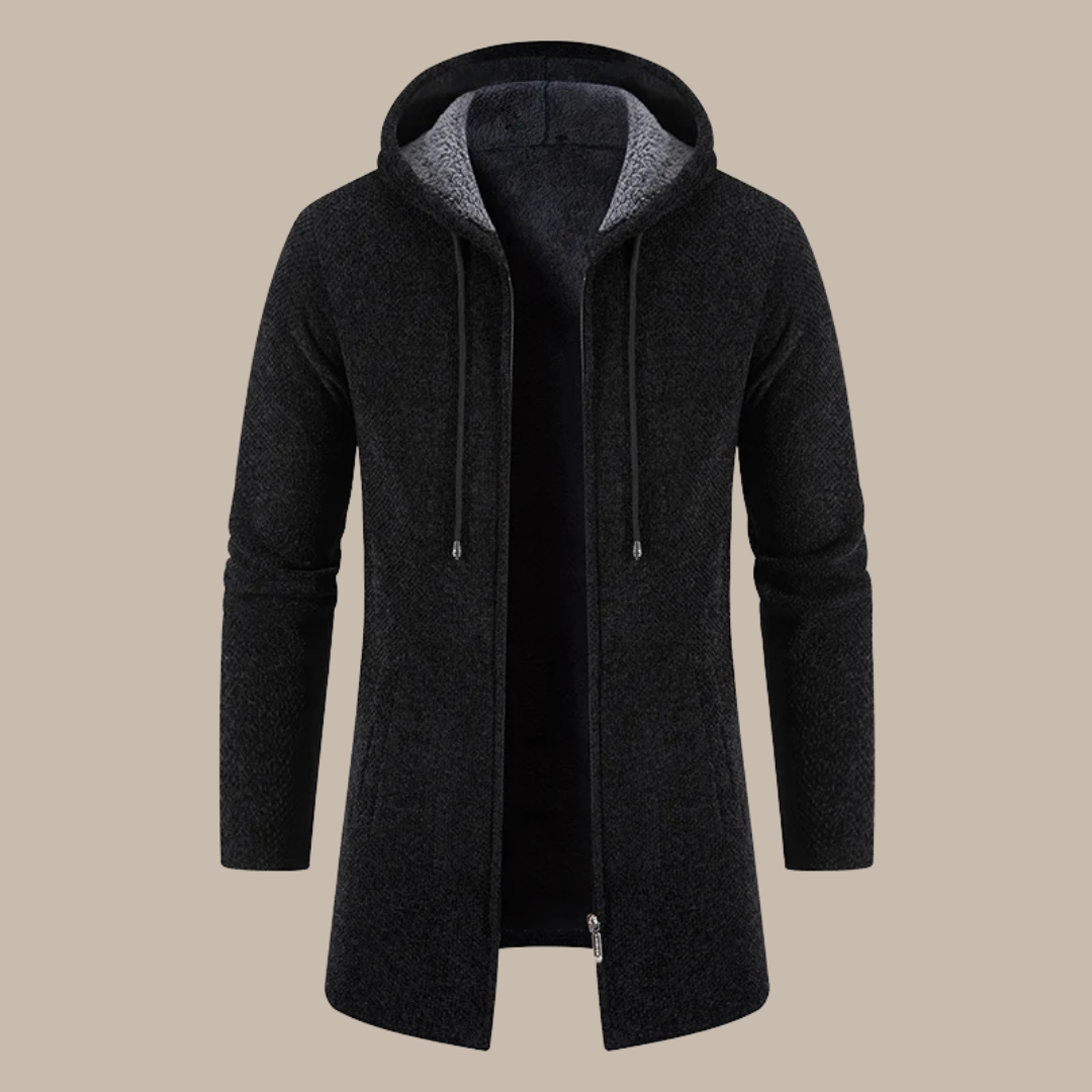 Men Hooded Long Winter Cardigans - Vakasi