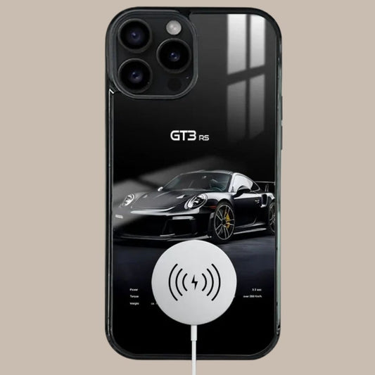 Sports GT3-RS Supercar-911 Phone Case For iPhone 16 15 14 13 12 11 Pro Max Plus Mini New Magsafe Mirror Wireless Magnetic Cover