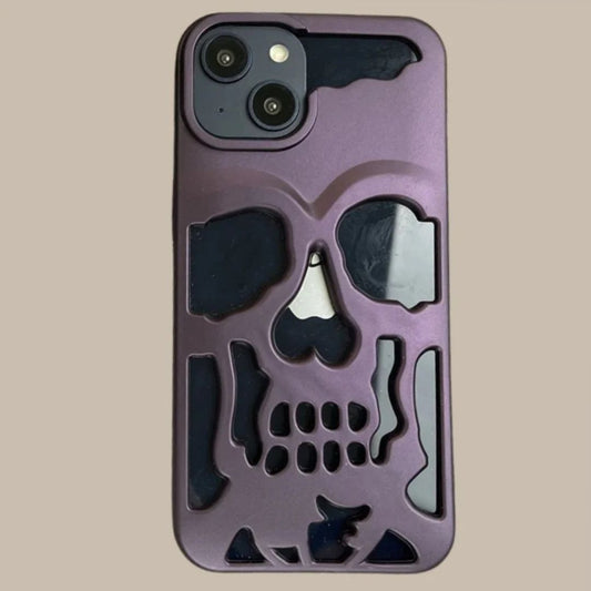 Luxury Matte Hollow Out Skull Hard Case