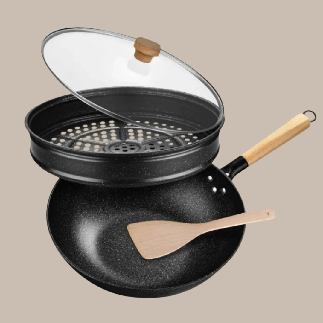 Wok with Steamer Basket