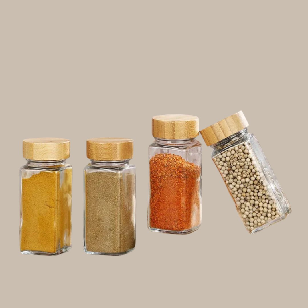 12 Units 120ml 4oz Glass Seasoning Bottle Salt and Pepper Shaker Kitchen Glass Spice Jars Glass Honey Jar