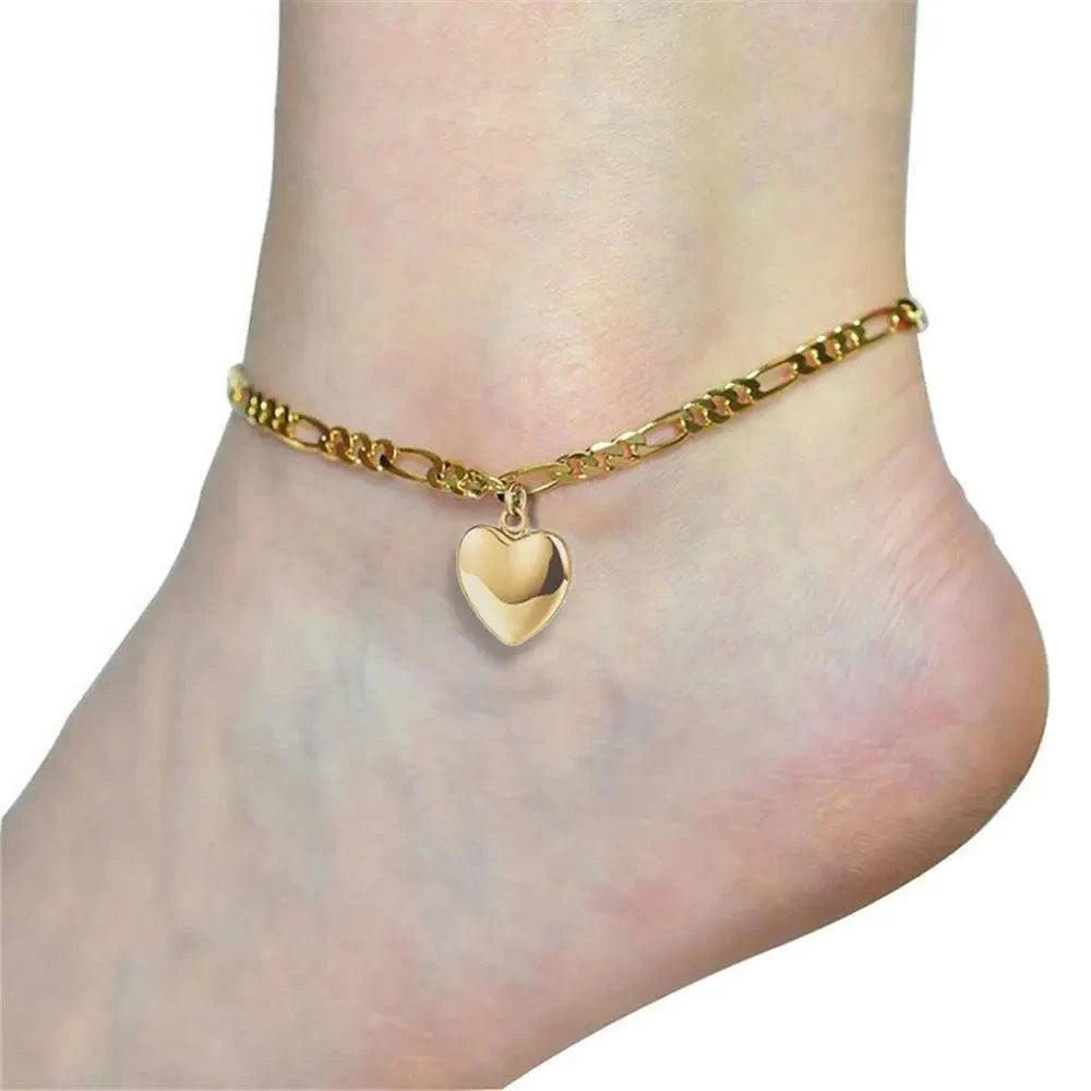 Gold Color Stainless Steel Anklets