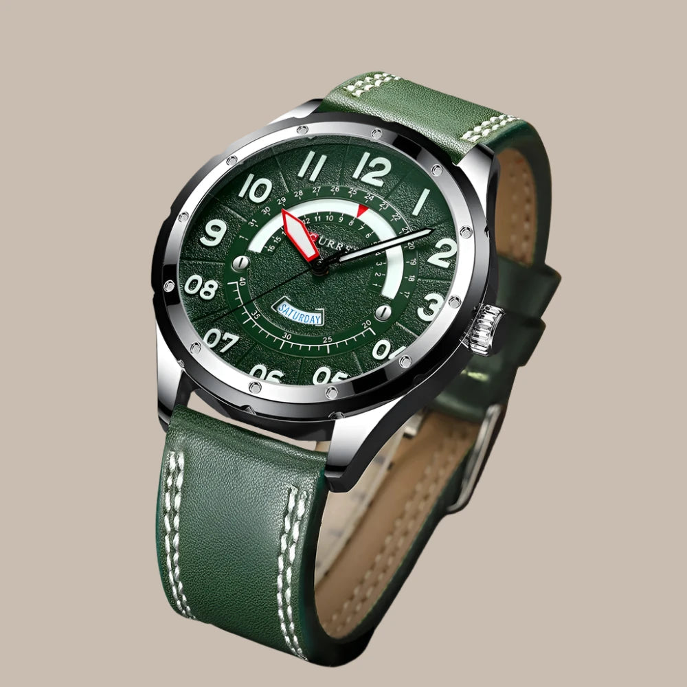 Leather Strap Men Waterproof Watches Vakasi