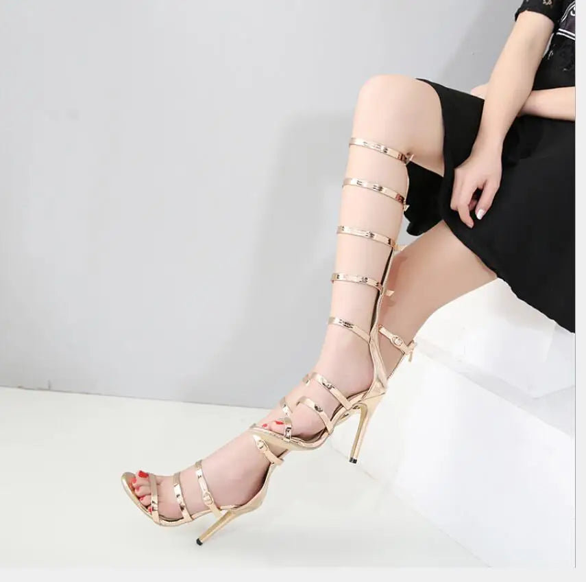 Sexy Stiletto High Heels with Strap - Vakasi