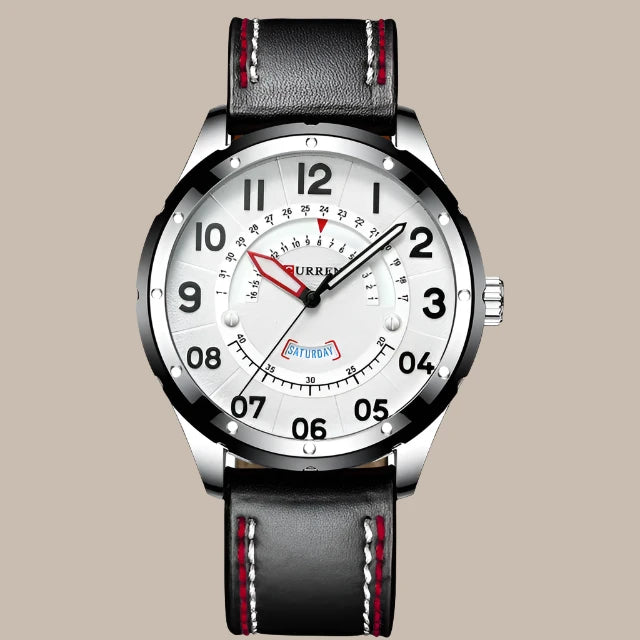 Leather Strap Men Waterproof Watches Vakasi