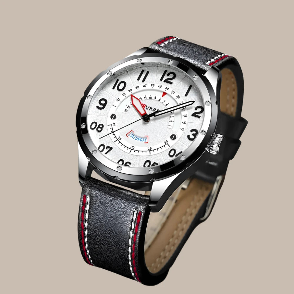 Leather Strap Men Waterproof Watches Vakasi