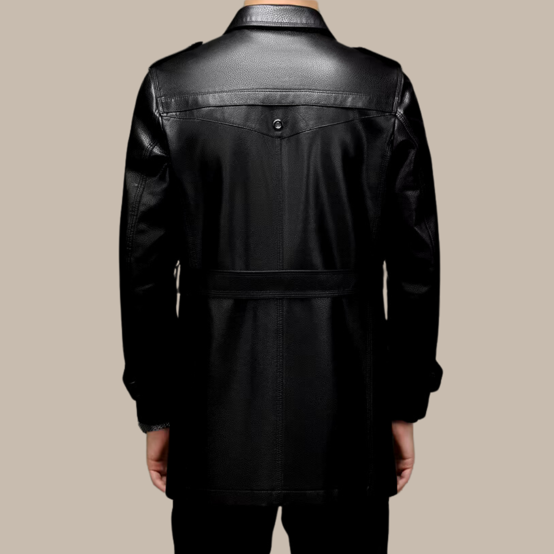 Waterproof PU Leather Trench - Vakasi