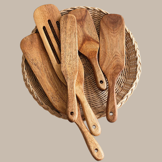 Wooden Long Handle Spatula Vakasi