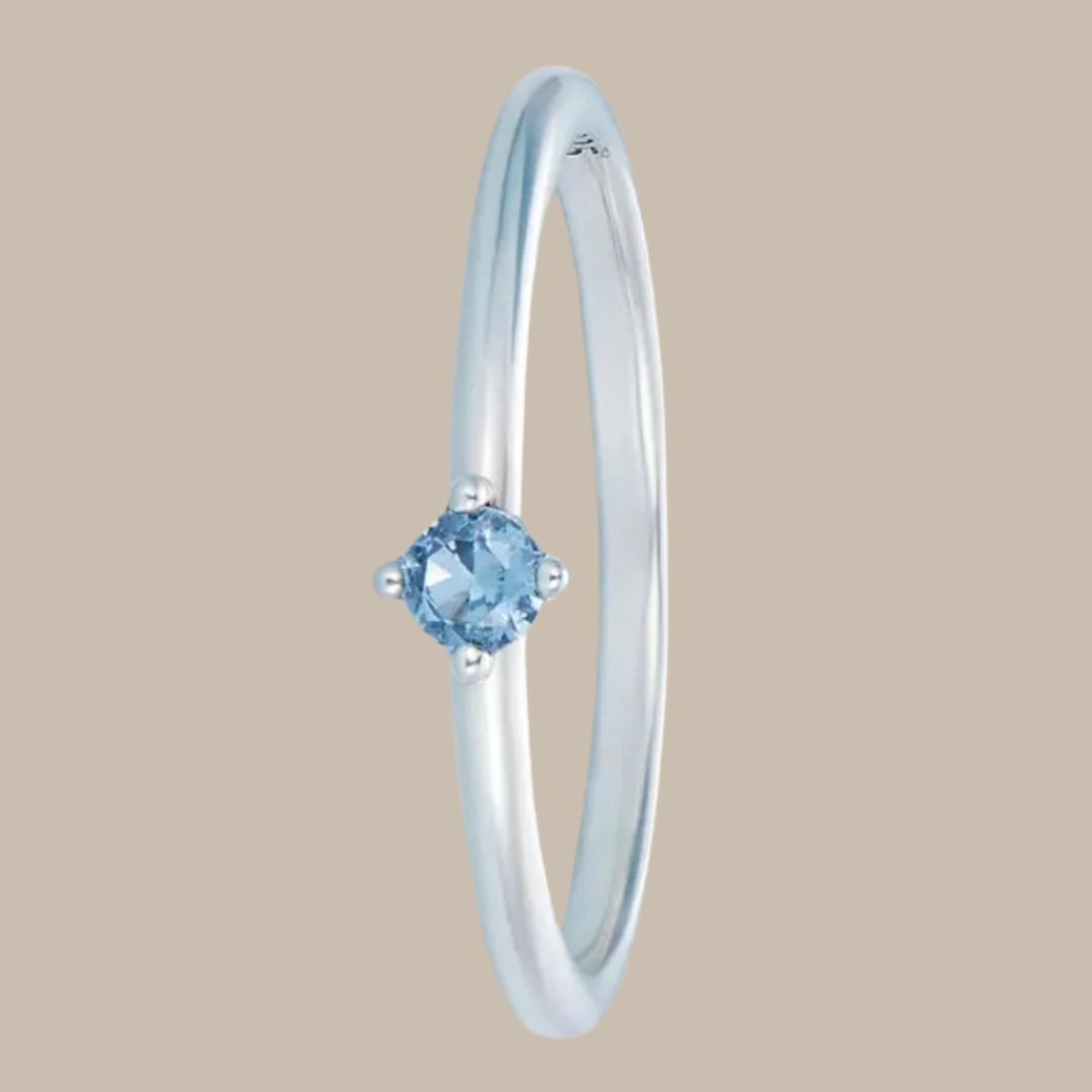 Silver Blue Zircon Ring - Vakasi