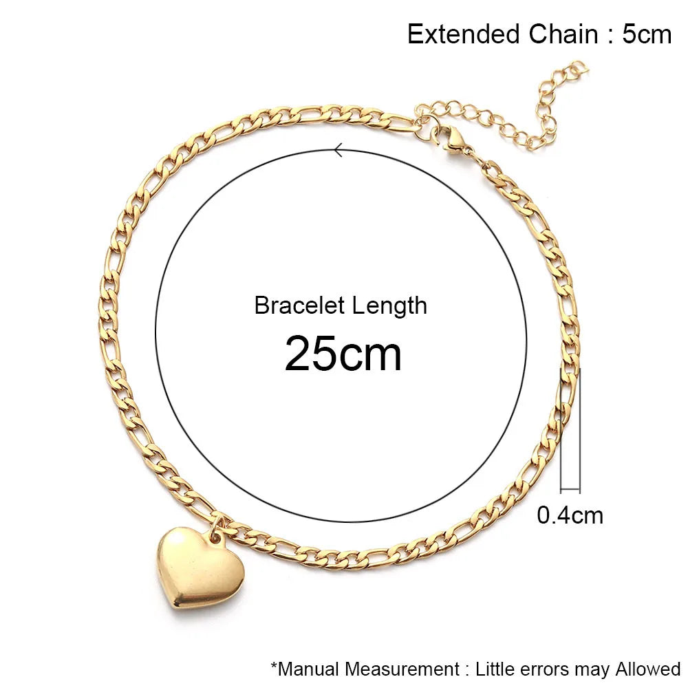 Gold Color Stainless Steel Anklets