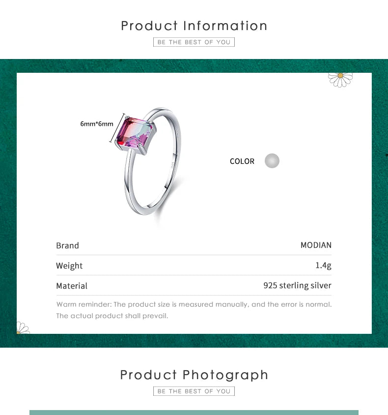 Silver Emerald Cut Ring - Vakasi