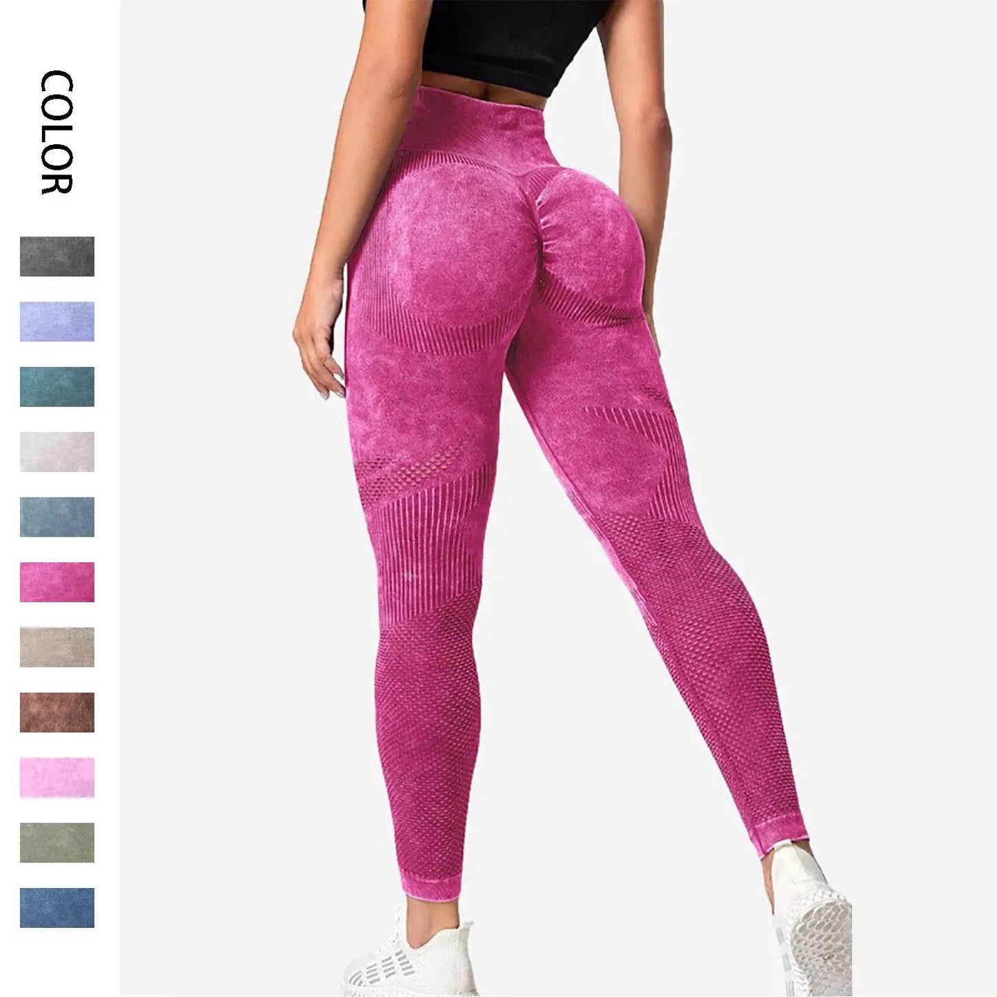 Leggings Women Seamless Yoga Pants Hollow Fitness Gym Leggings High Waisted Peach Buttocks Lifting Fitness Tight Sports Pants Js