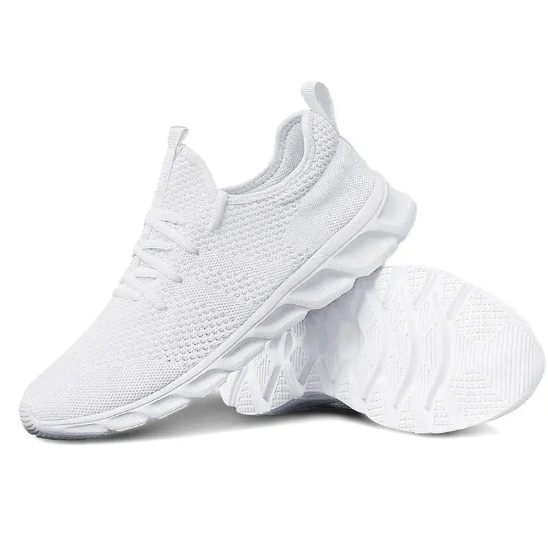 Men Casual Sport Shoes Light Sneakers White Outdoor Breathable Mesh Black Running Shoes Athletic Jogging Tennis Shoes Vakasi