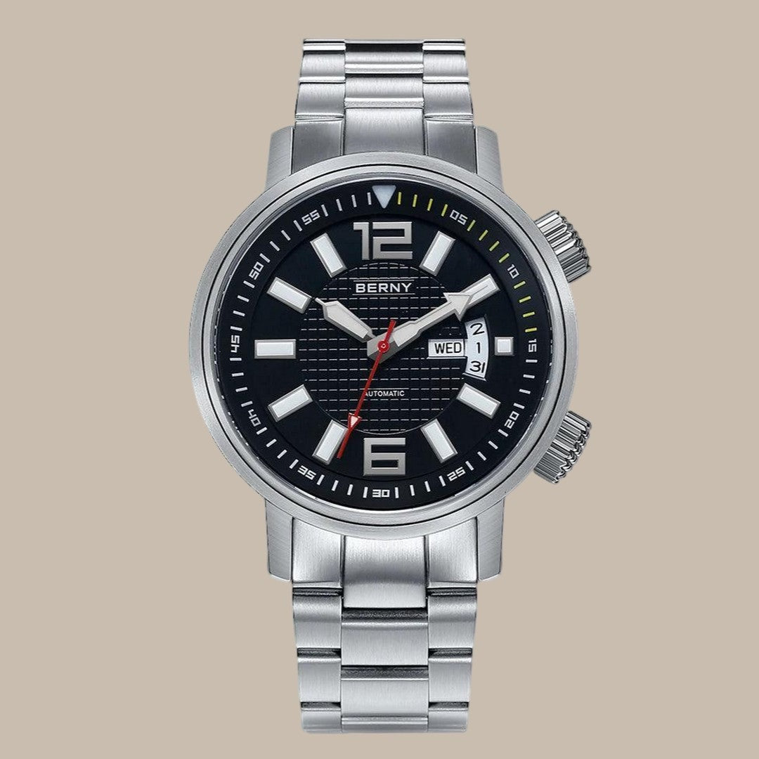 Elegant Stainless Steel Dress Watch for Men Vakasi