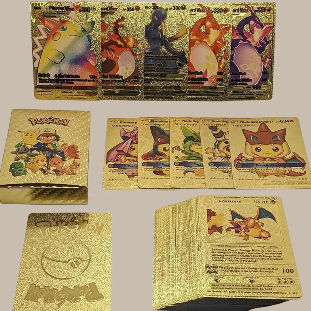 Pokemon Gold Pikachu Cards Js