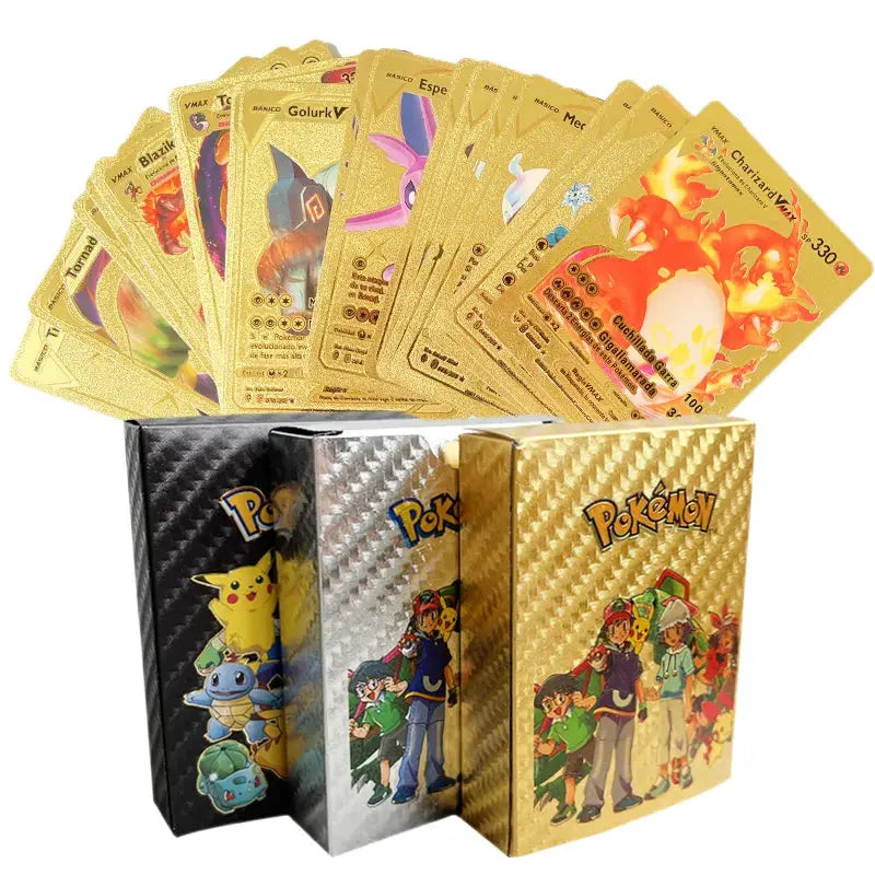 Pokemon Gold Pikachu Cards Js