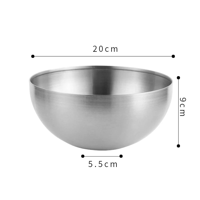 Creative Stainless Steel Ramen Bowl Korean Friut Salad Bowl Golden Soup Bowls Single Layer Home Tableware Kitchen Utensils