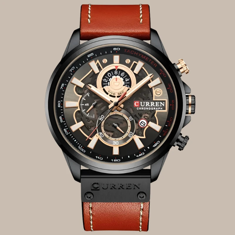 Luxury Genuine Leather Watch Vakasi