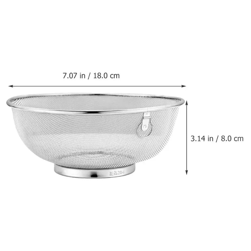 Mesh Kitchen Strainer Fine Mesh Colander Fruit Sink Colander Stainer Rice Washing Frying Basket Food Drain Basket Cooking Tools