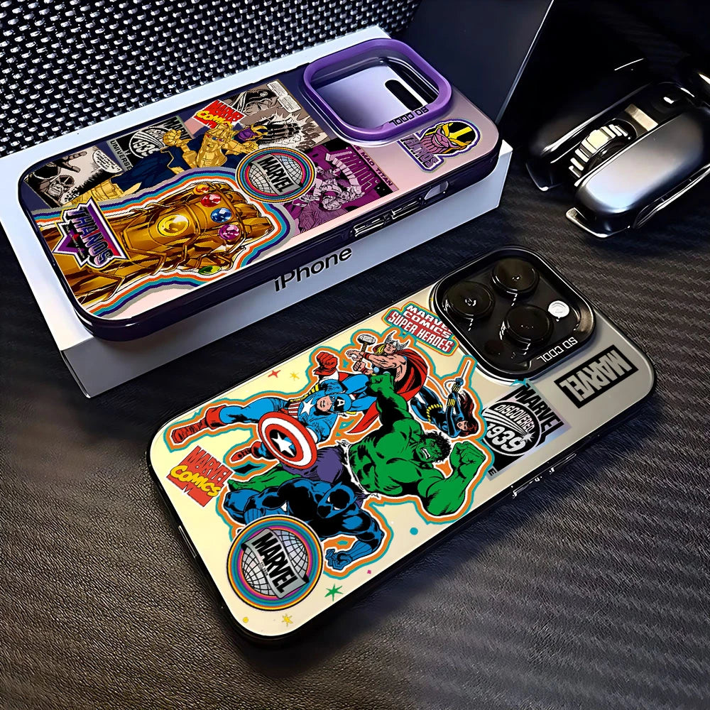 Retro Marvel Super Heroes iPhone Case