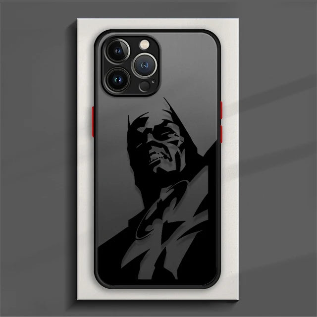 Superheros Batman LOGO Clear Matte Phone Case For iPhone 15 11 14 13 12 Pro Max Mini X XR Xs 8 7 Plus 6 6S Silicone Cover Funda