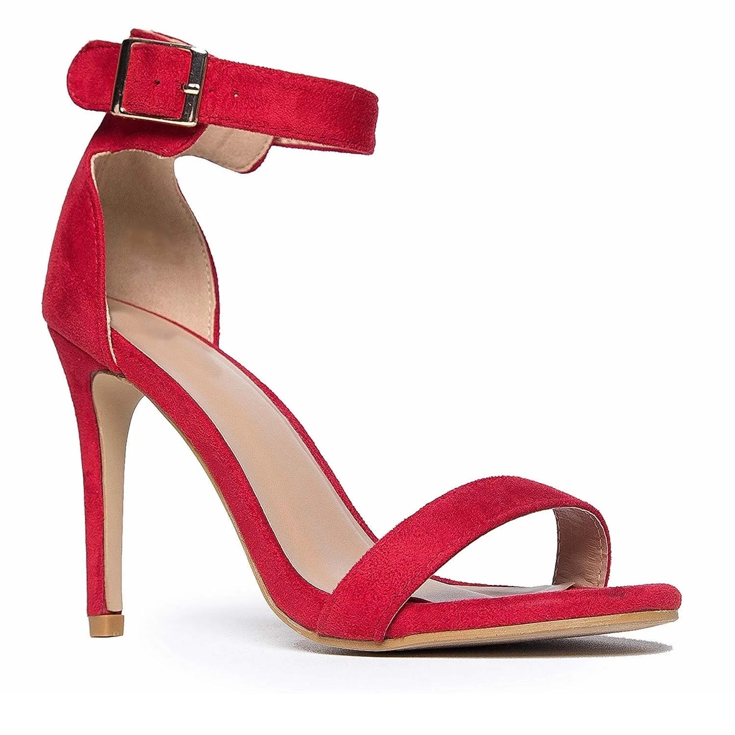 Open Toe Ankle Strap High Heels - Vakasi