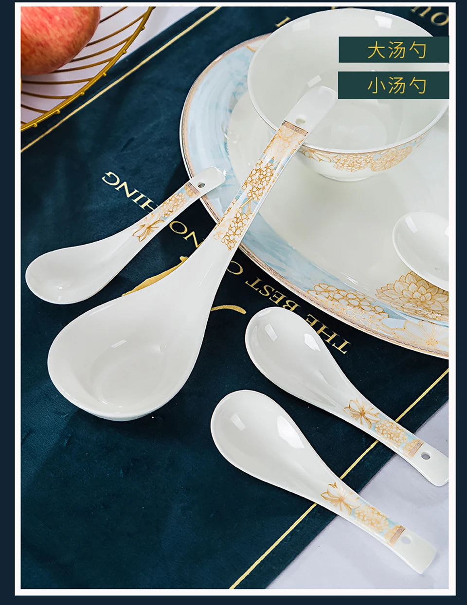 HOONRA High-Grade Dessert Soup Ceramic Dinner Plate Set Food Dessert Tableware Dishes Rice Salad Pasta Bowl Kitchen Cookware Set