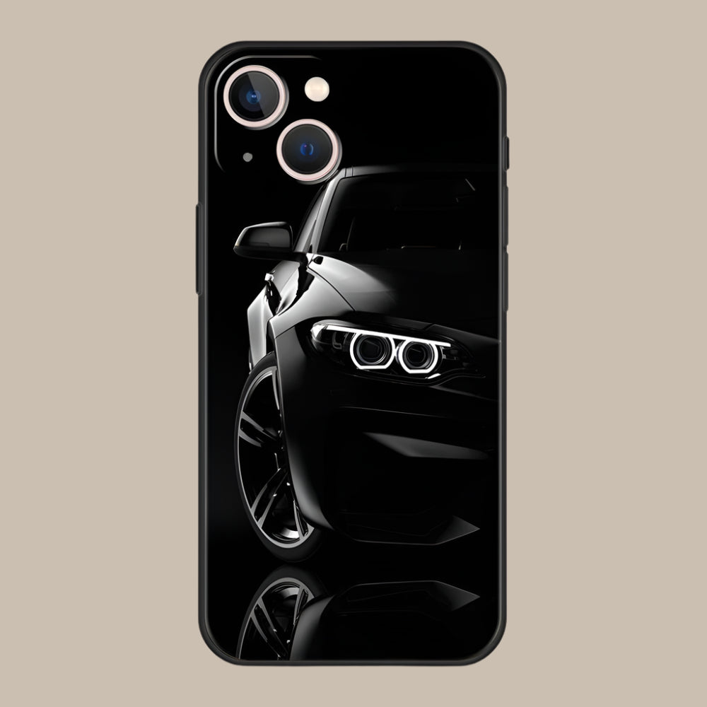 Cool Sports Black Car Phone Case Cover for iPhone 16 15 14 13 12 Pro Max XR XS 11 7 8 Plus Shockproof Silicone Soft Shell Capas