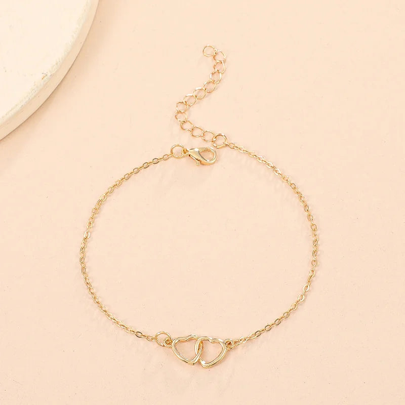 New Fashion Simple Heart Female Anklets