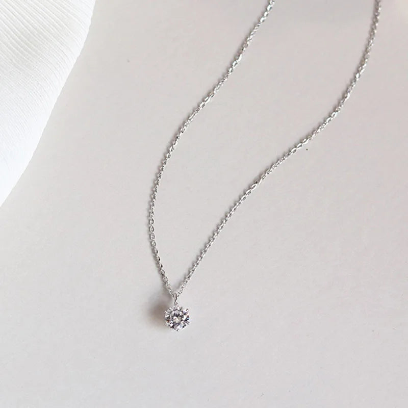 Versatile Single Sparkling Plated Necklace