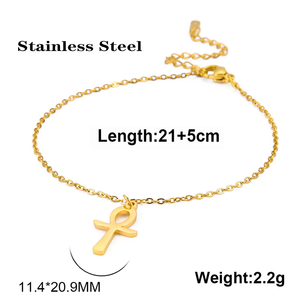 Lucktune Egypt Cross Anklets Bracelet