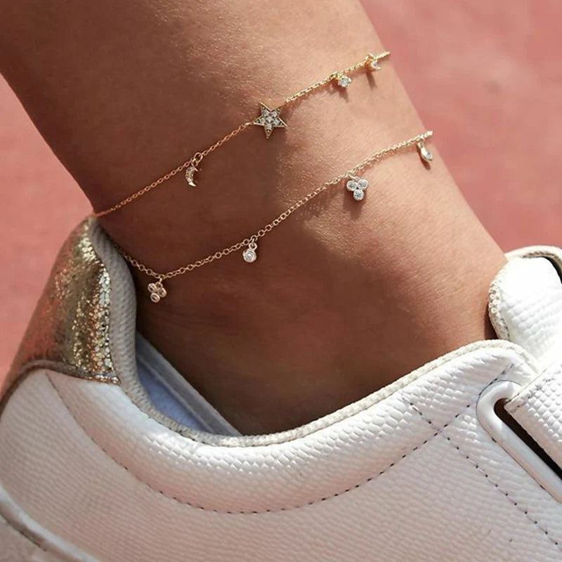 Trendy Beads Multilayer Summer Anklet