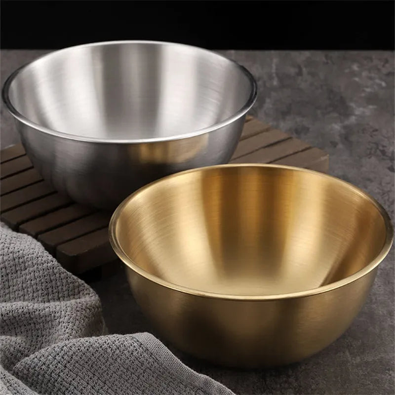 Kitchen Stainless Steel Fruit Salad Bowls with Scale Korean Style Large Capacity Soup Noodles Ramen Bowl Food Containers