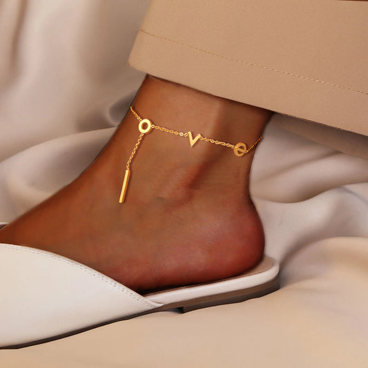 Stainless Steel Plated 18k Golden Ankle Jewelry