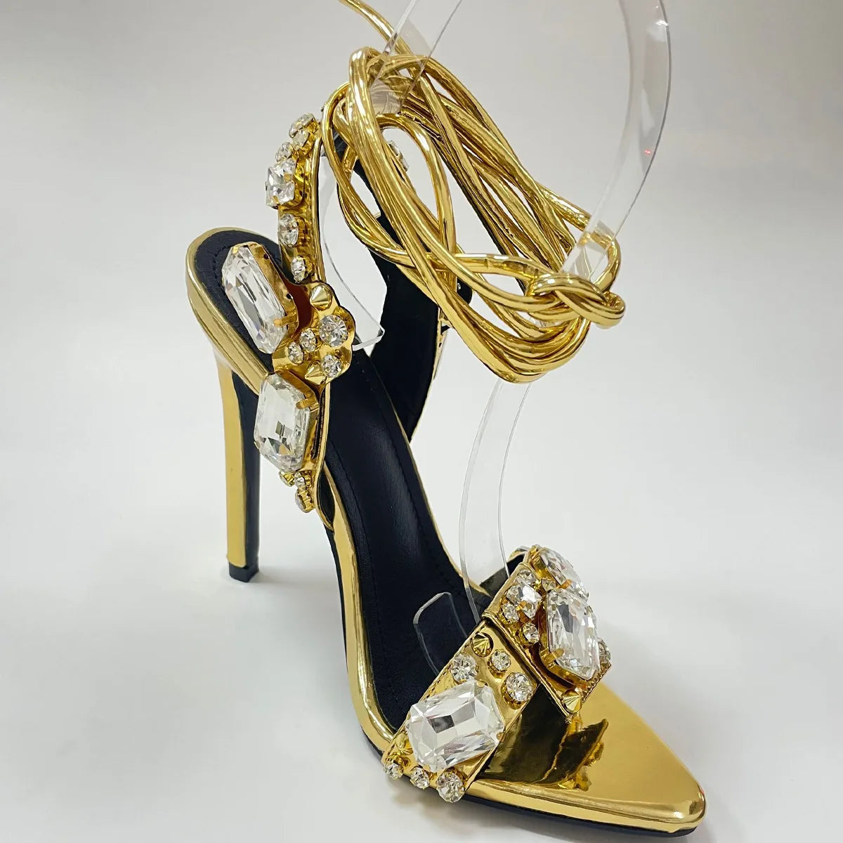 Wedding Crystal Diamond High Heels - Vakasi