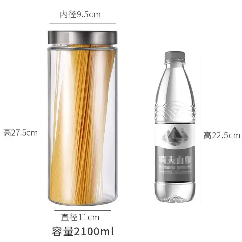 European Sealed Jar Glass Storage Bottle Milk Powder Tea Box with Lid Multigrain Storage Food Grade Bottle Grain Coffee Tank New